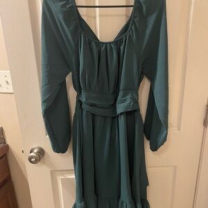 Elegant Teal Dress